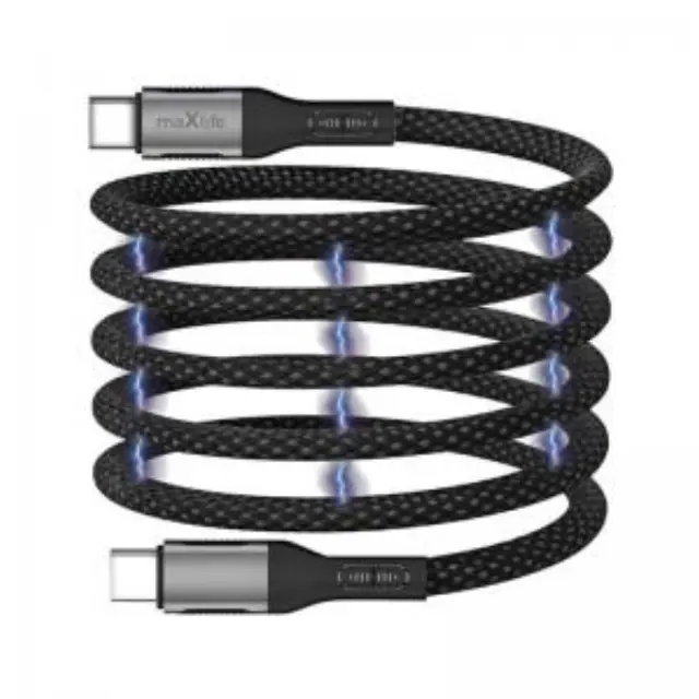 Καλώδιο Σύνδεσης USB 2.0 Maxlife MXUC-11 Magnetic Nylon USB C σε USB C 100W 1m Μαύρο N66966 2