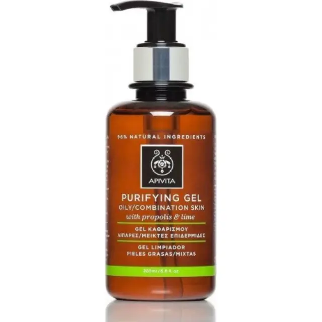 Apivita | Purifying Gel Oily Skin | Gel Καθαρισμού για Λιπαρές/Μεικτές Επιδερμίδες με Πρόπολη & Κίτρο | 200ml