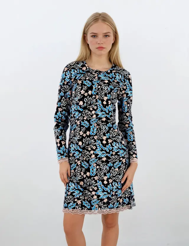 W948 - Type - NIGHTGOWN MIDNIGHT FLOWERS 2