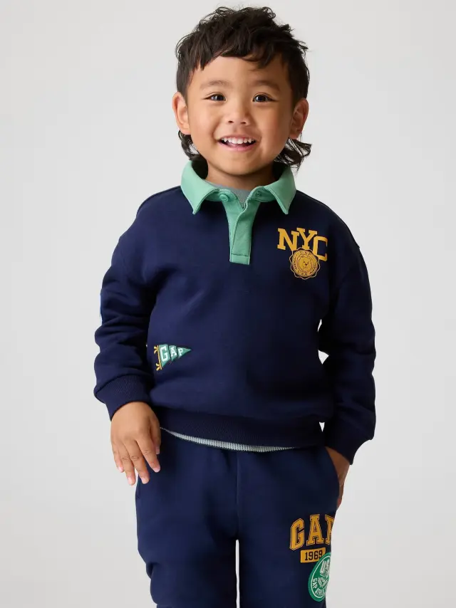 Βρεφικό & Νηπιακό Polo Φούτερ VintageSoft Varsity με Λογότυπο Vintage navy