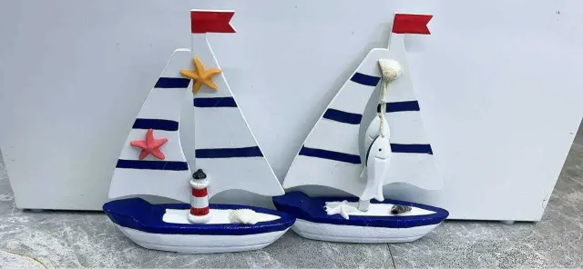 Διακοσμητικό Souvenir Καραβάκι - Σετ 2 τεμάχια - L2026-27AB - 125559 2