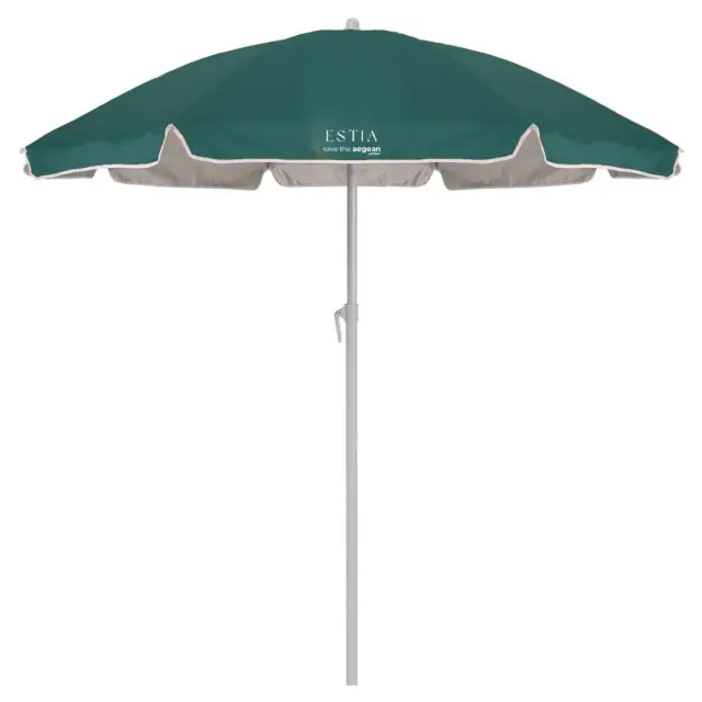Estia Ομπρέλα Θαλάσσης Teal Green Με Προστασία Upf 50+ Μεταλλική 1.8M