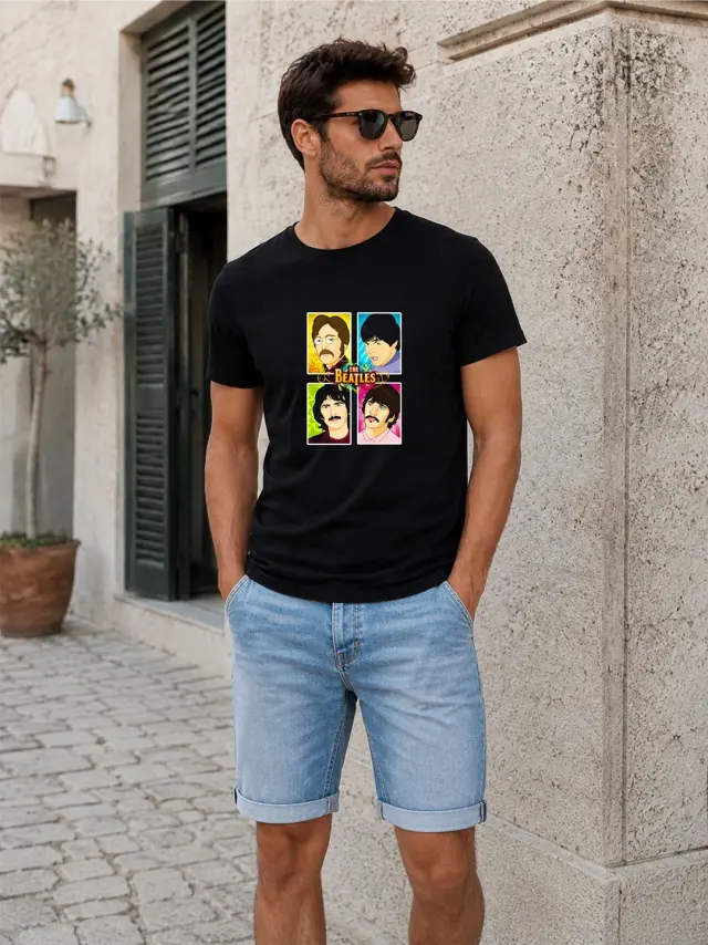 T-shirt Noshame® Μαύρο με τύπωμα - 162610 - XXL