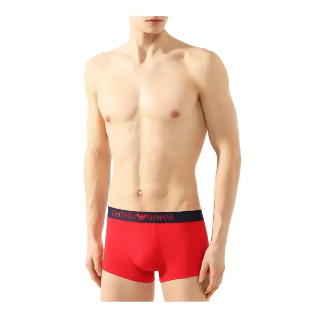 Emporio Armani Ανδρικό Boxer Cerhi - Διπλό Πακέτο, Χρώμα CERCHI MAR-BCO/ROSSO - S 2
