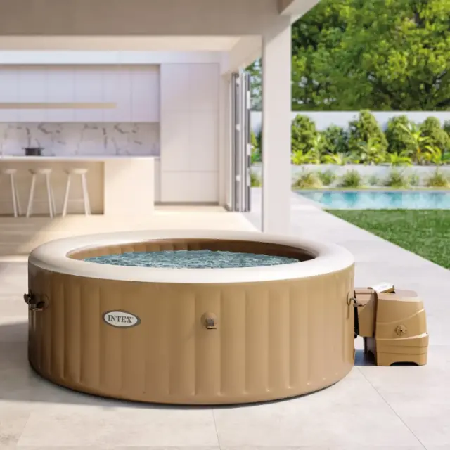 Intex 28426 Sahara Tan Round Bubble PureSpa 4 ατόμων S1 2