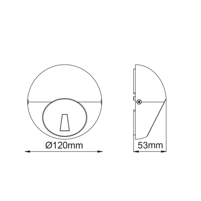 LED SMD WALL LUMINAIRE 4W 30LM 18° 230V AC 3.000K DARK GREY CRI80 IP65 30.000HRS / LG5104G 3