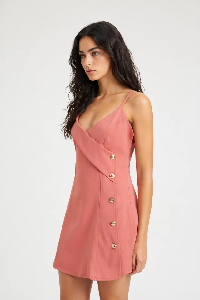 Κομψό Φόρεμα με Κουμπιά ANEMONI DRESS - XS 2