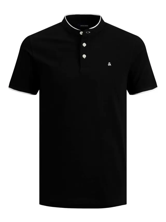 JJEPAULOS MAO POLO SS NOOS Black