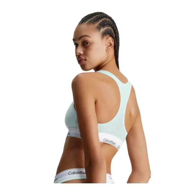 Calvin Klein Γυναικείο Μπουστάκι Unlined Bralette Modern Cotton, Χρώμα Island Reef - L 2