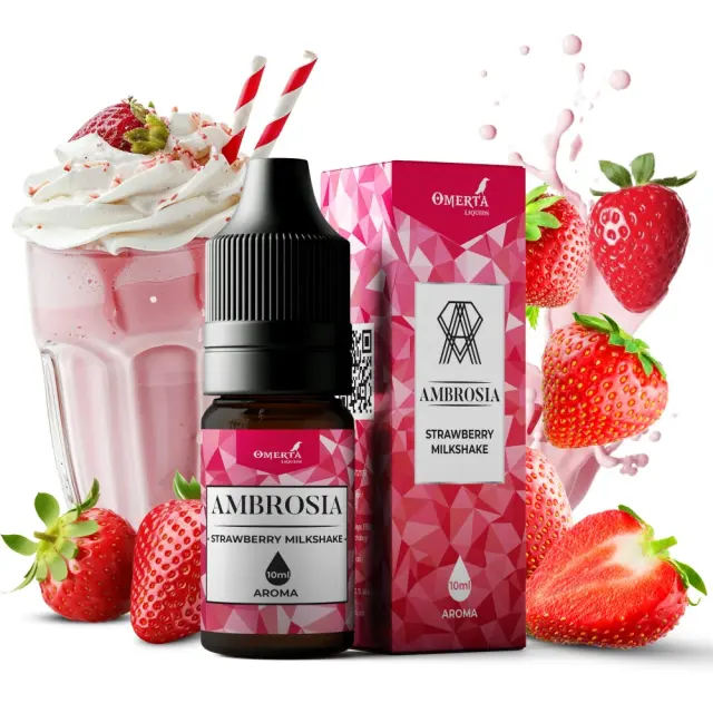 Strawberry Milkshake Aroma 10ml - Ambrosia by Omerta