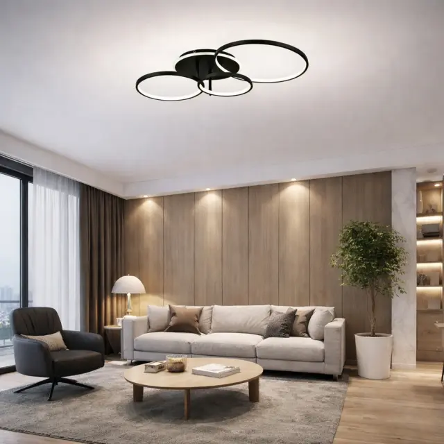 VenCore Elora White - Μοντέρνο Φωτιστικό Οροφής Πλαφονιέρα LED 100W Λευκό Αλουμίνιο με Ρυθμιζόμενο CCT Λευκό - Ημέρας - Θερμό & Χειριστήριο - Μ82 x Π48 x Υ14cm (7741-20029) 2