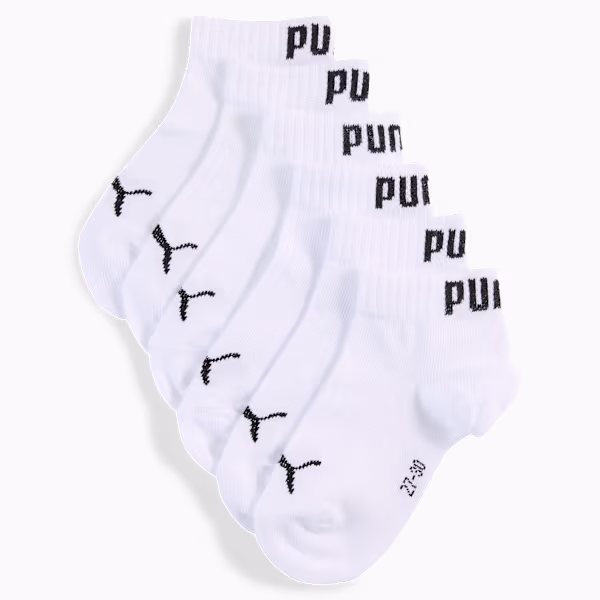 Puma Kids Plain Quarter 3P White 938809-02 - 39-42