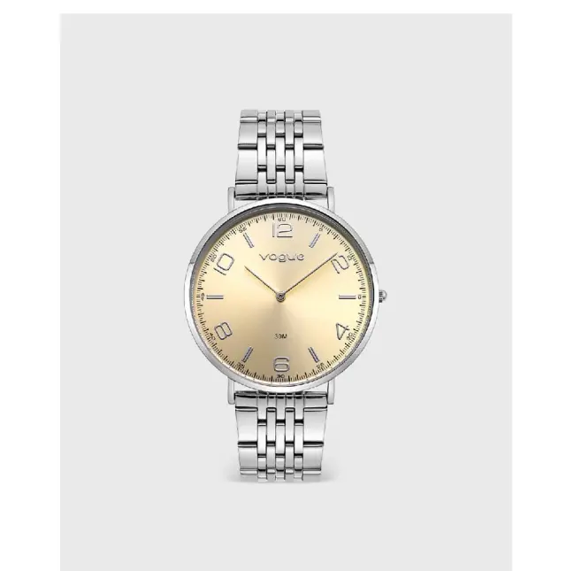 Vogue Unique Men's Watch Silver Stainless Steel Bracelet 2020650686