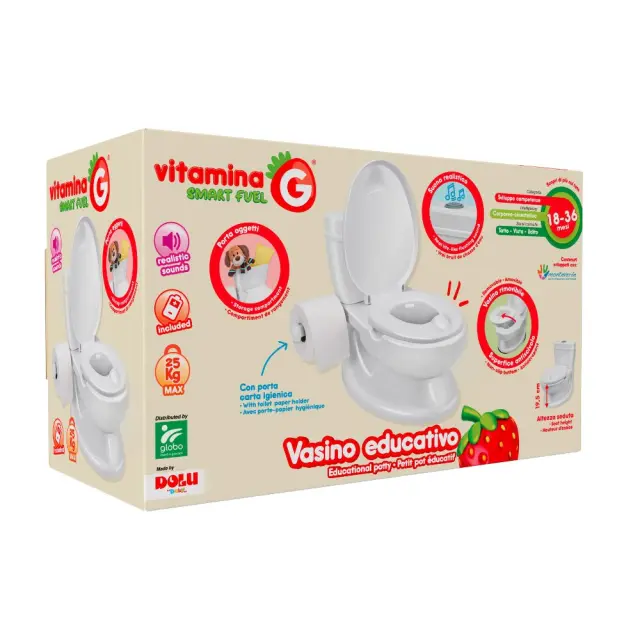 Εκπαιδευτική τουαλέτα με ήχους Globo Vitamina G White 3