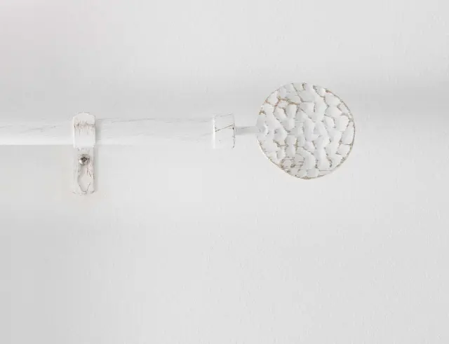 Μονό Κουρτινόξυλο Bullette Douceur d'intérieur με διάμετρο 19mm και επέκταση 120 - 210cm - White/Gold 1900296 2