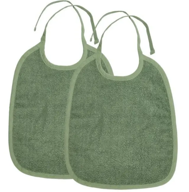 Meyco Σετ 2 Βαμβακερές Σαλιάρες Forest Green
