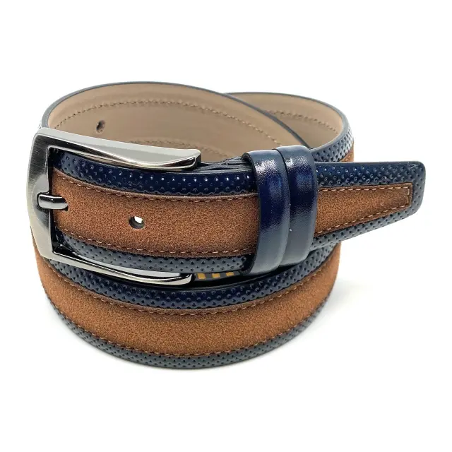 Ταμπά με Μπλε Ζώνη P.U. Leather 3,5 cm - 135cm
