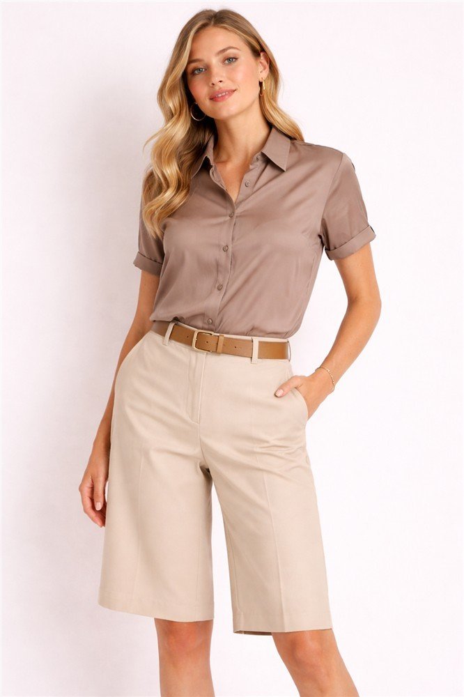 Βερμούδα loose fit, JDYNAOMI LINEN MW BERMUDA, JDY - XS