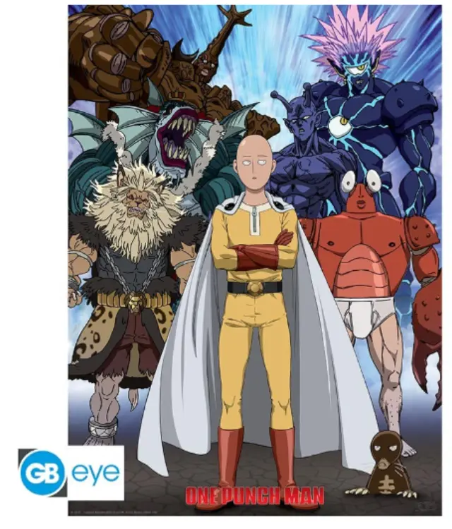 ONE PUNCH MAN Αφίσα Saitama vs Vilains (52x38cm)
