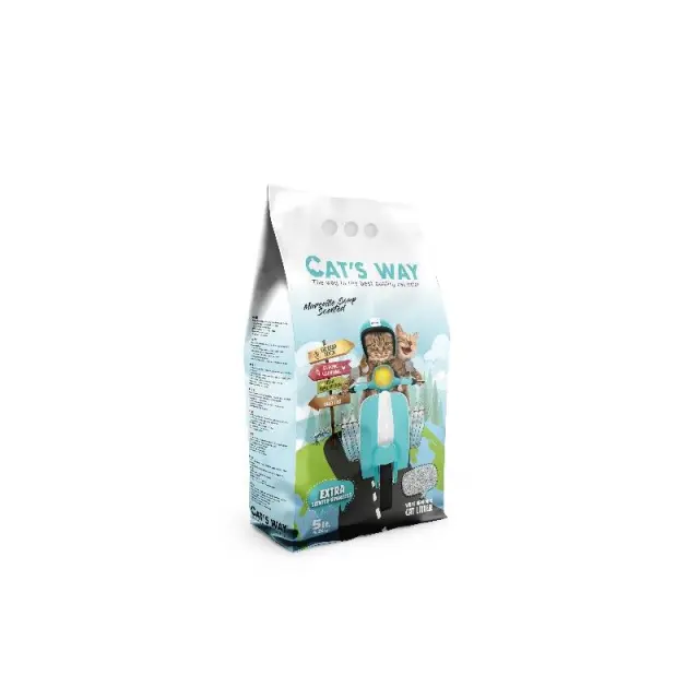 Cat's Way Marseille Soap Άμμος Υγιεινής Μπετονίτη με Άρωμα Σαπουνιού Μασσαλίας 5Lt (4,25Kg) Μονόχρωμο
