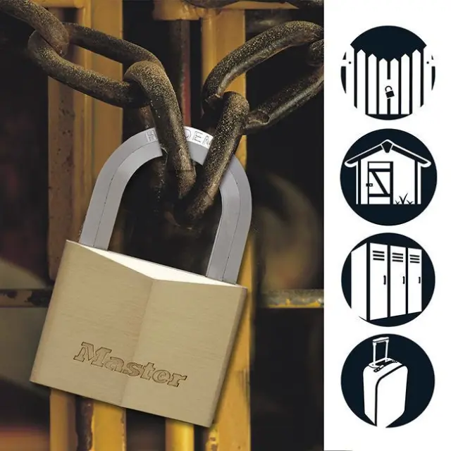 Master Lock 1145EURD - Λουκέτο μπρούτζινο, βαρέως τύπου με εξάγωνο λαιμό 2