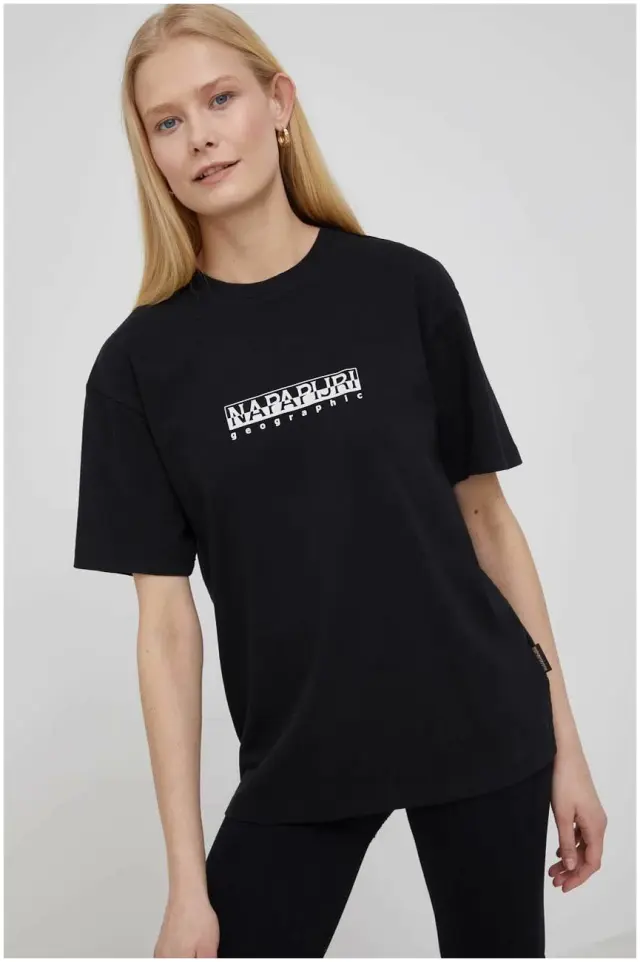Napapijri - S-Box Women's Short Sleeve 4 Regular Fit NP0A4GDD-041 Μαύρο - L