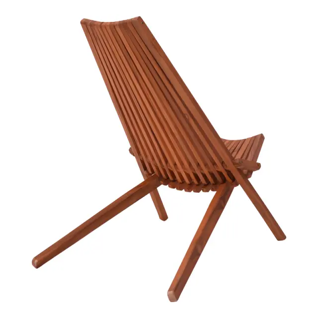 Πολυθρόνα Phoenox pakoworld πτυσσόμενη φυσικό teak ξύλο 101x63x80εκ 2