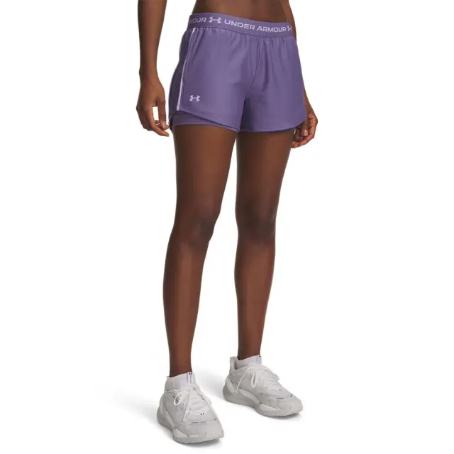 Under Armour Women's Tech Play Up 2in1 Shorts Μωβ 1389895-520 (Under Armour)