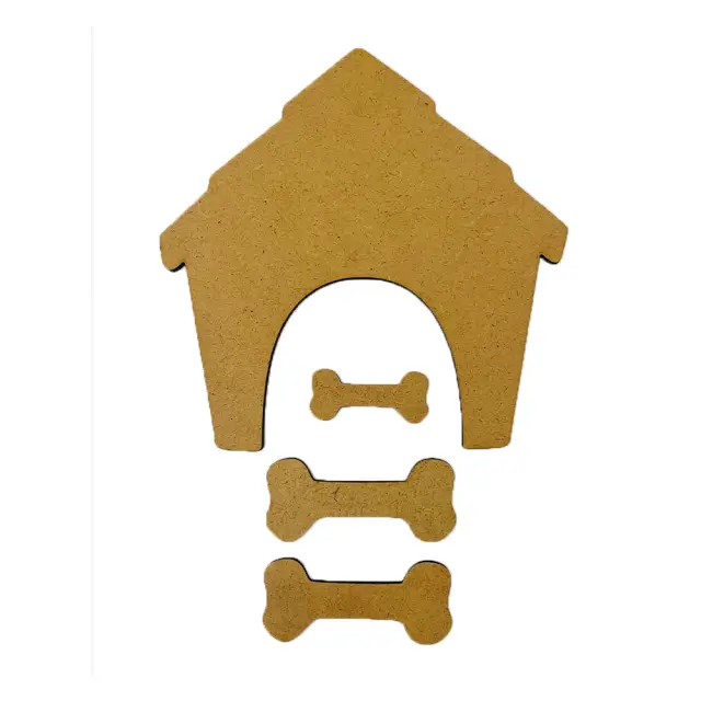 Διακοσμητικά σχέδια MDF, Stamperia, Furry Friends, Σπιτάκι και κόκαλο