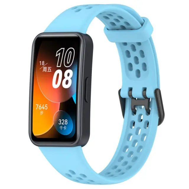 Ανταλλακτικό Λουράκι Σιλικόνης Breathable για Huawei Band 8 / 9 /10 - Sky Blue OEM 2