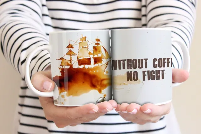 Κούπα COFFEE 1Κούπα κεραμική 330ml λευκη με συσκευασία δώρου " (COFFEE 02)