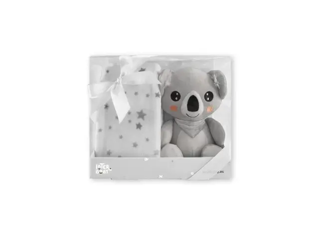 Interbaby Λούτρινο Koala & Κουβέρτα Αγκαλιάς 80X110 Grey