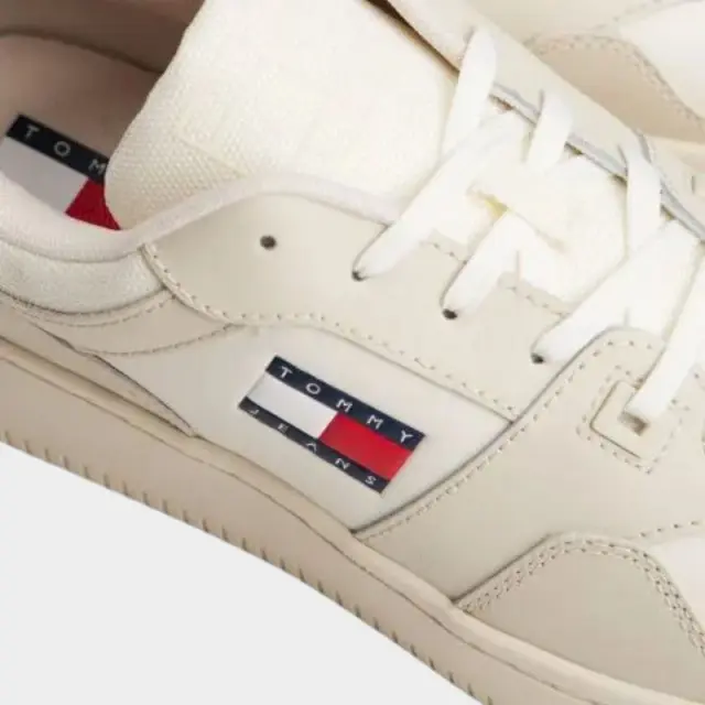 Tommy Hilfiger - Ανδρικά Δερμάτινα Sneakers Tjm Retro Basket Ess EM0EM01395-YBI Εκρού - 46 3