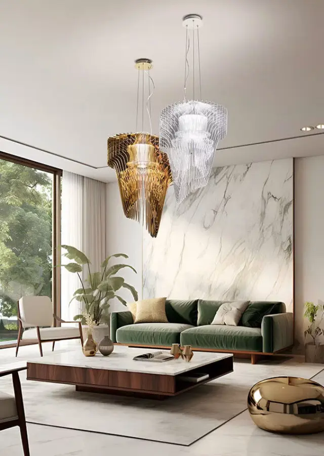 Aria Transparent Small Κρεμαστό Φωτιστικό Ø50cm Διάφανο 2