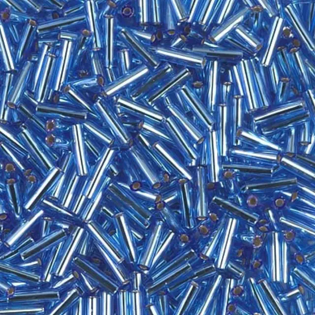 Χάντρα Miyuki Glass Bugles - 019 - Silver Lined Sapphire 6mm - 10gr