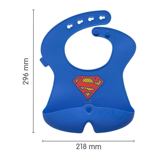 B.Box Superman Σαλιάρα Σιλικόνης με Τσέπη 4 Μηνών ως 3 Ετών 2