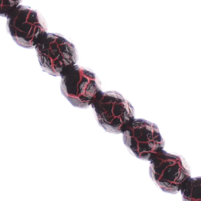 Χάντρα Fire Polished Round Ø4mm Ionic Jet Orange ~40τεμ