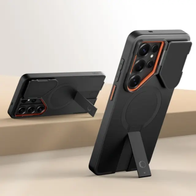 Tech-protect Kevlar Aura Magsafe Galaxy S26 Black/orange 3