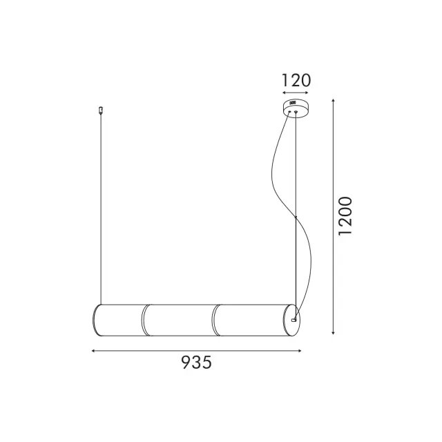 ΚΡΕΜΑΣΤΟ ΦΩΤΙΣΤΙΚΟ ACA HM250483SM ΜΑΥΡΟ ΦΙΜΕ ΓΥΑΛΙ LED 24W 2700K-3000K-4000K IP20 L95XW15XH120CM / HM250483SM 3