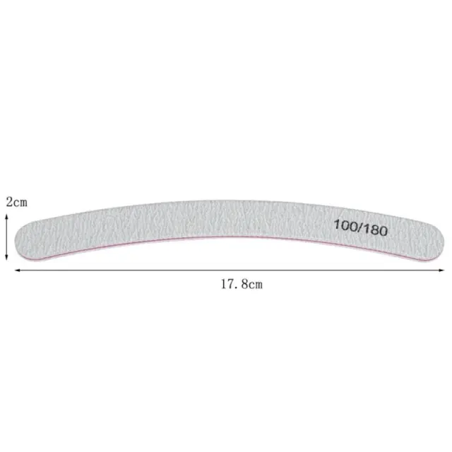 Globalnail Λίμα νυχιών Banana Διπλής Όψης 100/180 25τμχ - Nail File 039121 3
