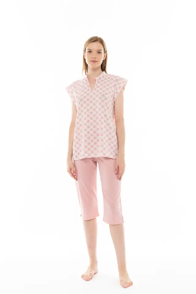 S1270 - Type - PYJAMA CAPRI PINK GEO