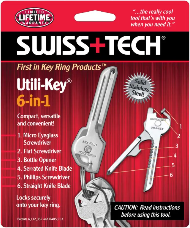 Μπρελόκ Πολυεργαλείο Utili-Key 6-in-1 Swiss Tech 3
