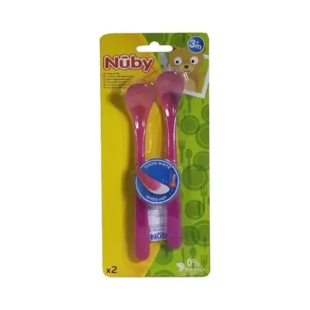 Nuby Κουταλάκια Με Αισθητήρα Θερμοκρασίας Πράσινο D5586