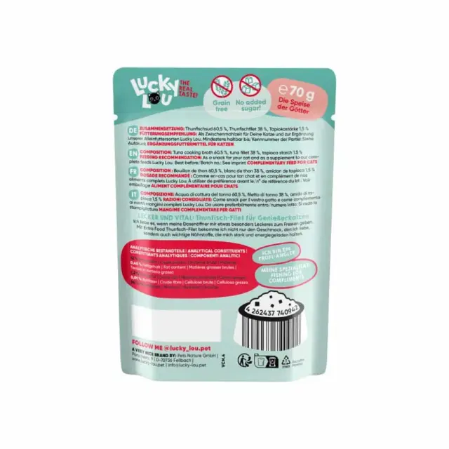 Lucky Lou ExtraFood Jelly Φιλέτο Τόνου Φακελάκι 70gr 2