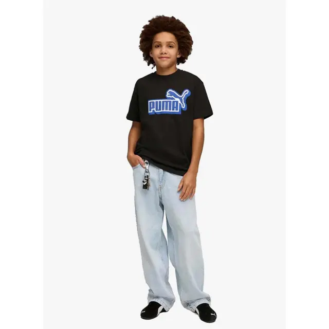 Puma Boy's Essentials Logo Lab Relaxed Front Graphic Tee Μαύρο 693387-01 (Puma) 3