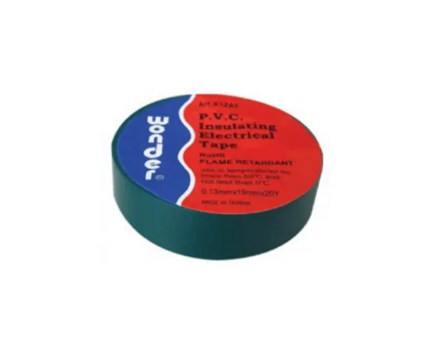 Wonder Μονωτική Ταινία 19mm x 20m Πράσινη PVC Flame Retardant Πράσινο