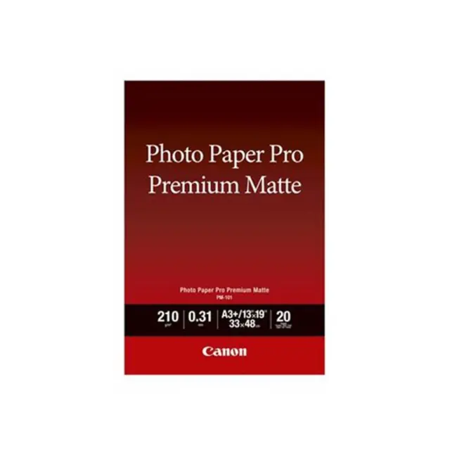 Canon Φωτογραφικό Χαρτί Premium Matte A3+ 210 g/m²20 φύλλα (8657B007) (CAN-PM101-A3PLUS)