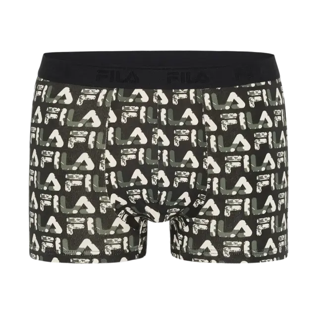 FILA Ανδρικό Boxer Elastic Band - Διπλό Πακέτο, Χρώμα Μαύρο 3