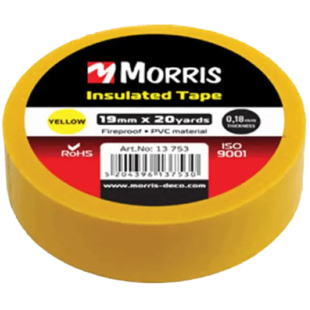 ΜΟΝΩΤΙΚΗ ΤΑΙΝΙΑ ΚΙΤΡΙΝΗ 19mmx18m MORRIS 13753
