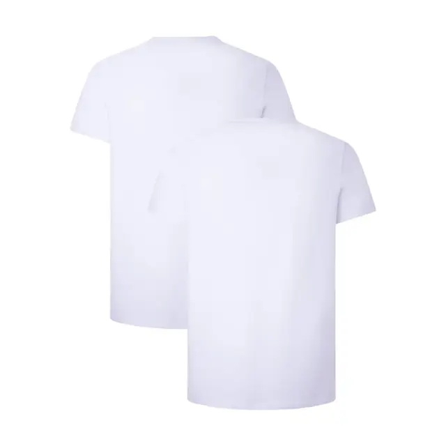Pepe Jeans Ανδρικό Φανελάκι Cotton Logo Crew - Διπλό Πακέτο, Χρώμα Λευκό - XL 2
